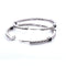 Boucles d'oreilles Créoles or blanc diamants blancs et noirs 58 Facettes