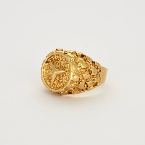 Bague Bague or jaune avec motif 58 Facettes LP576