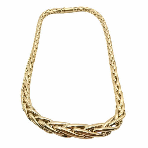 Collier Collier maille palmier en or jaune 58 Facettes