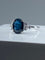 Bague 54 Bague en or blanc saphir et diamants 58 Facettes AB328