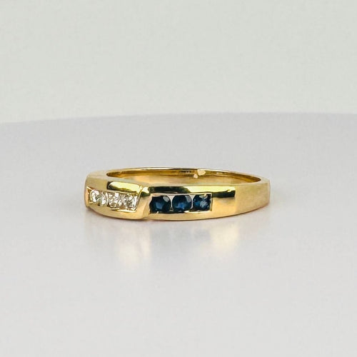 Bague 56.5 Bague Or jaune Diamants Saphirs 58 Facettes 2310016