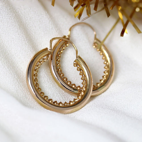 Boucles d'oreilles Boucles d'oreilles créoles or rose 58 Facettes 24-339