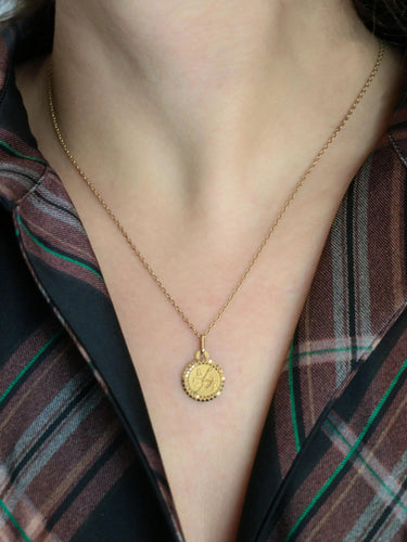 Pendentif PERROUD Pendentif vintage signe du zodiaque Balance or jaune 58 Facettes 1099.24