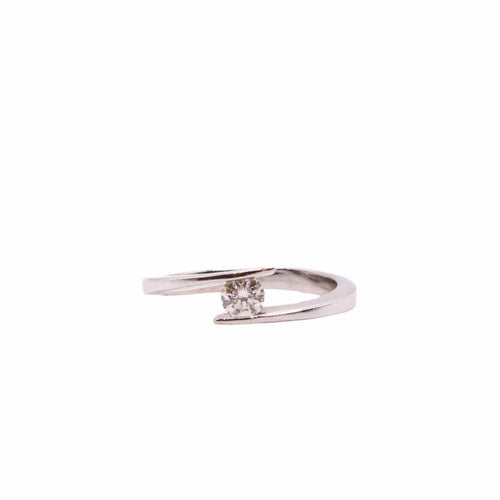 Bague 52 Bague Solitaire Diamant or blanc 58 Facettes