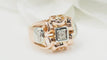 Bague 51 Bague Tank en or bicolore et diamants 58 Facettes 32708