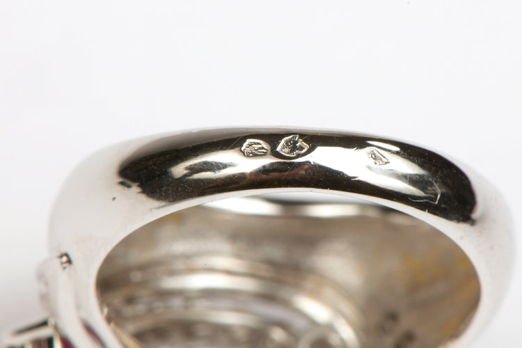 Bague 51 Bague Or blanc Rubis 58 Facettes 03010CD