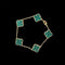 Bracelet Van Cleef & Arpels - Bracelet Alhambra Malachite Or Jaune 58 Facettes