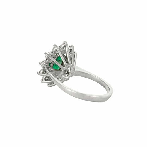 Bague 51 Bague marguerite émeraude et diamants 58 Facettes BO/230033