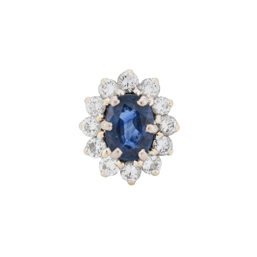 Bague 51 Bague Marguerite Saphir Naturel et Diamants 58 Facettes 312