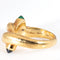 Bague 49 BULGARI - Bague Nœud Vintage en Or Jaune Saphir, Émeraude 58 Facettes G13941