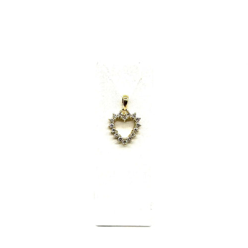Pendentif Pendentif cœur or jaune et diamants 58 Facettes Z15B51681