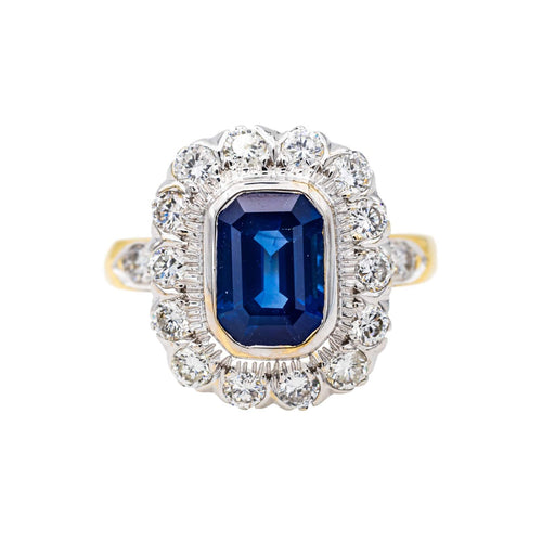 Bague 54 Bague Pompadour Or blanc Saphir 58 Facettes 3502955CN