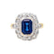 Bague 54 Bague Pompadour Or blanc Saphir 58 Facettes 3502955CN