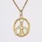 Pendentif Pendentif ancien feuilles de gui or vert et perle fine 58 Facettes 24-145