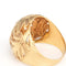 Bague 57 Bague dôme en or jaune avec feuille vintage 58 Facettes G13751