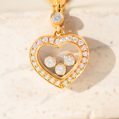 Boucles d'oreilles Boucles d'oreilles puces Chopard « Happy Diamonds » en or jaune 18 carats | Diamants 0,91 ct 58 Facettes 3285