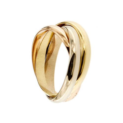 Bague 59 CARTIER - Alliance Trinity 3 ors 58 Facettes 36507