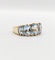 Bague 56 Bague jarretière vintage or jaune 18k topazes et diamants (circa 1980) 58 Facettes A05994