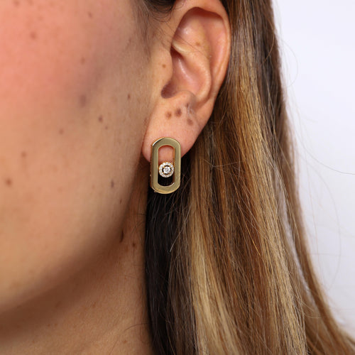 Boucles d'oreilles MESSIKA - Boucles d'oreilles So Move Or jaune et Diamants 58 Facettes 102630