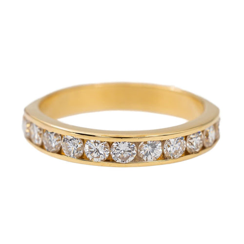 Bague 53 Bague Demi alliance Or jaune Diamant 58 Facettes 2830012CN