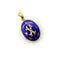 Pendentif Médaillon en émail guilloché diamant doré Fabergé 58 Facettes
