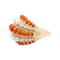 Bague 53 Bague dôme Van Cleef & Arpels, "Twist", or jaune, corail, perles. 58 Facettes 33977