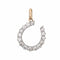 Pendentif Pendentif fer à cheval en diamant de style victorien antique, en or et platine, ancienne mine 58 Facettes G14061