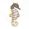 Pendentif 54 Bague hippocampe transformable en pendentif en or jaune et diamants. 58 Facettes G14201