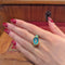 Bague 52 Bague en or jaune, diamants et turquoise 58 Facettes 32397