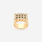 Bague 58 Bague tubulaire en or jaune sertie de diamants taille brillant 58 Facettes 22823