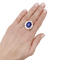 Bague 57 Bague or blanc, diamants, saphir. 58 Facettes 34078