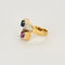 Bague Bague en Or jaune 18k Saphir and Rubis 58 Facettes 250270