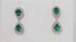 Pendentif Pendants d'Oreille En Or Blanc, Emeraudes Et Diamants 58 Facettes 31131