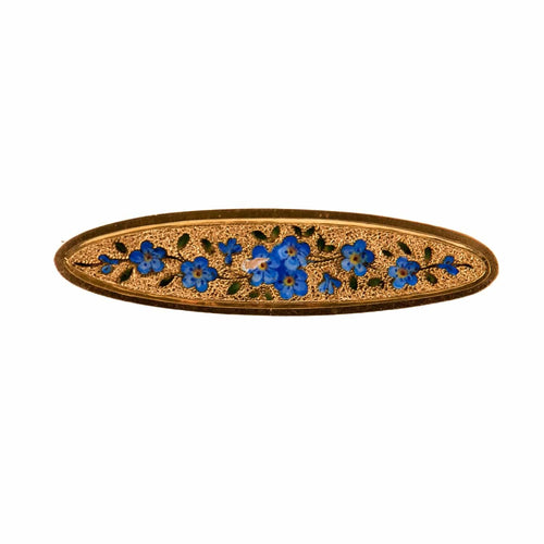 Broche Broche navette or jaune et émail 58 Facettes LOR33712