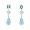 Boucles d'oreilles Boucles d'oreilles pendantes en or blanc avec topaze bleue et diamant 58 Facettes G13548