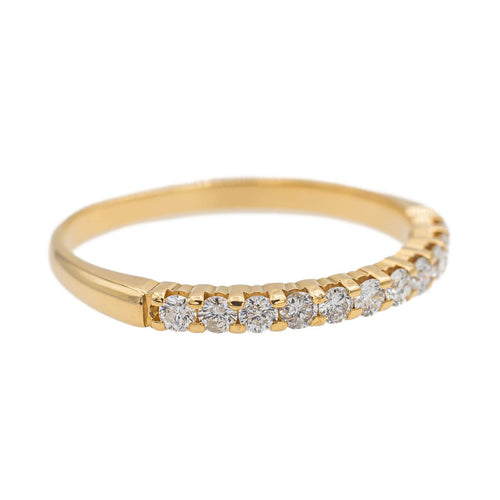 Bague 50 Bague Demi alliance Or jaune Diamant 58 Facettes 2713677CN
