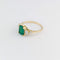 Bague 47 Bague en or jaune, émeraude et diamants 58 Facettes 32894