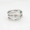 Bague 50 Bague spirale diamant émeraude bande enroulée en or blanc enroulée 58 Facettes G13464