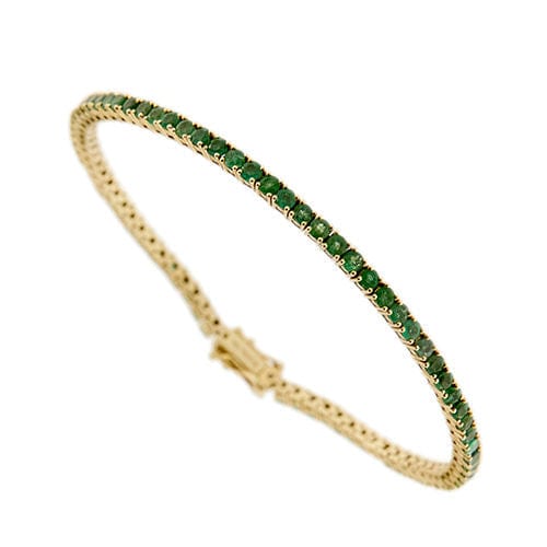 Bracelet Bracelet tennis avec émeraudes 58 Facettes 32822