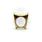 Bague 54 Bague de selle moderniste en or vintage 58 Facettes A1003E