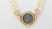 Collier Collier pièce de constance II, perle de culture et diamants en or jaune 58 Facettes 33012