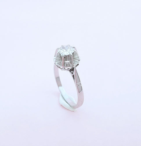 Bague Bague solitaire Diamant 0,60 carat Or Blanc 18 K 58 Facettes AA 1668