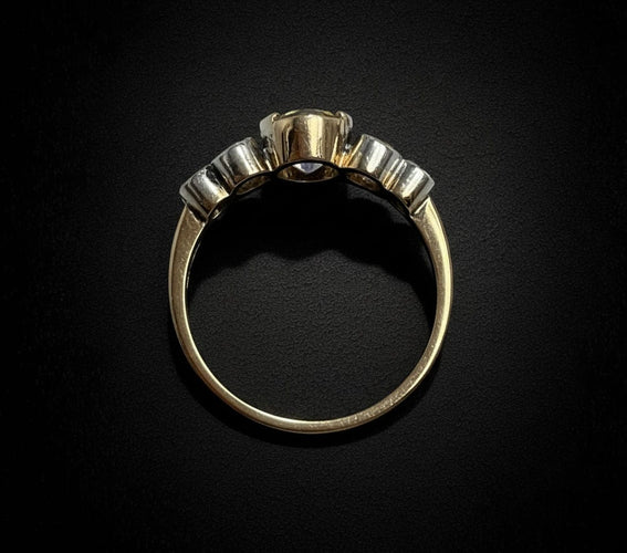Bague Bague avec saphir et diamants 58 Facettes