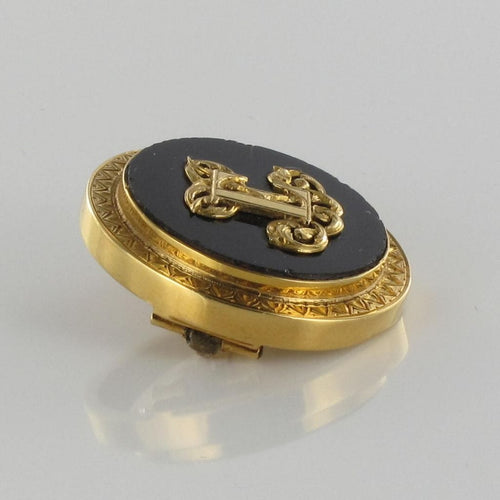 Broche Broche ancienne or et pâte de verre 58 Facettes 15-457