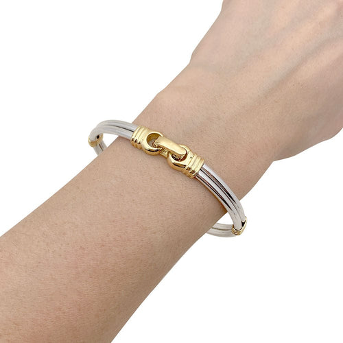 Bracelet Bracelet or et acier. 58 Facettes 34076