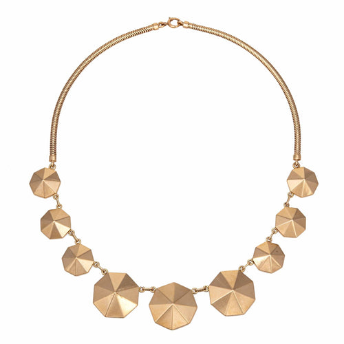 Collier Collier rétro vintage octogonal en or jaune 58 Facettes G12332