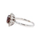 Bague 54 Bague Pompadour Or blanc Grenat 58 Facettes 3681303RV