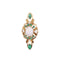 Pendentif Pendentif or jaune serti d’émeraudes, diamants et opale 58 Facettes