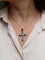 Pendentif Pendentif ancien croix or argent diamant table diamants taille rose 58 Facettes J335