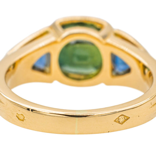 Bague 48 Bague Trilogie Or jaune Saphir vert 58 Facettes 3757182RV